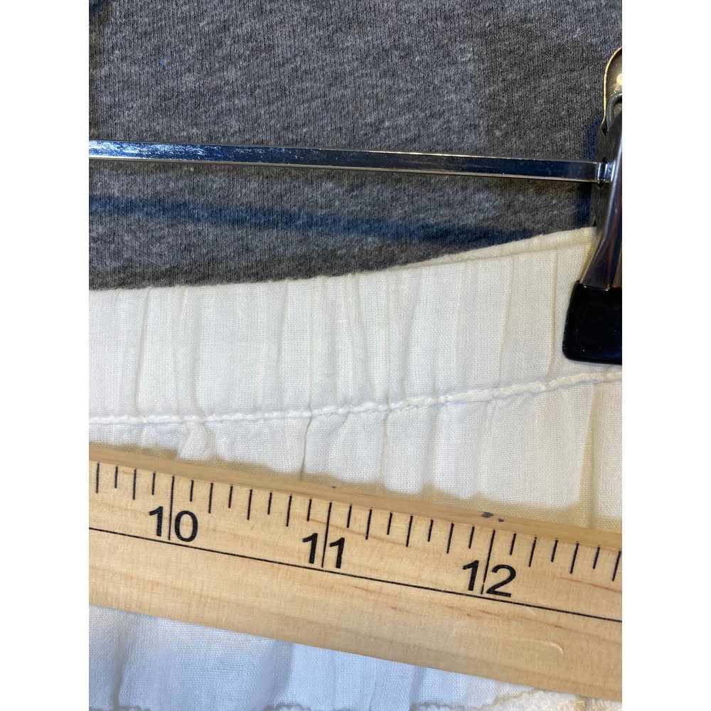 Kyra White Cotton Eyelet Lace Maxi Skirt Elastic Waist Boho Cottagecore Large - Picture 5 of 12
